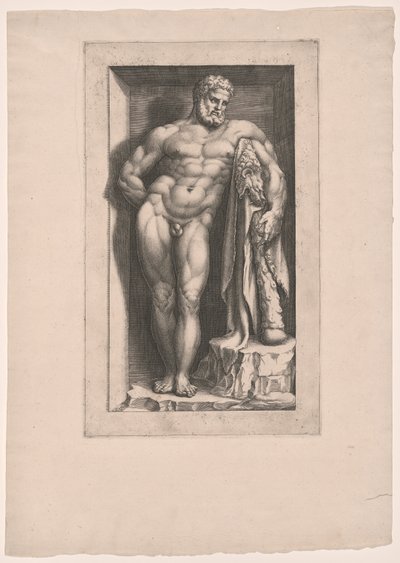 Farnese Hercules av Giorgio Ghisi