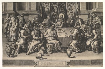 Den sista måltiden, 1551. av Giorgio Ghisi
