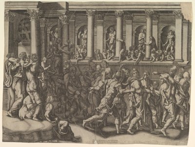 The Mocking of the Prisoners, ca. 1540. av Giorgio Ghisi