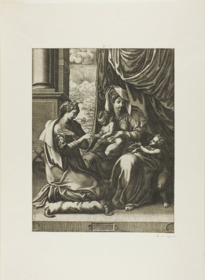 Saint Catherines mystiska äktenskap av Giorgio Ghisi