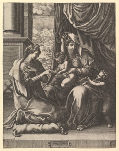 The Mystic Marriage of St. Catherine, ca. 1555-56. av Giorgio Ghisi