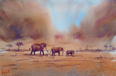 Afrikansk elefants resa av Giorgio Gosti