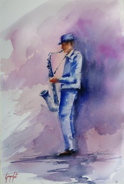 musiker 11 av Giorgio Gosti
