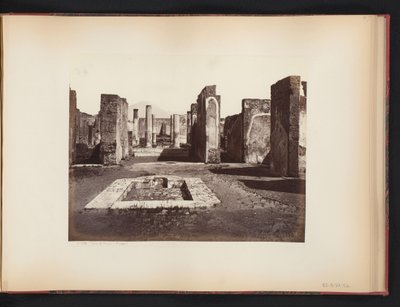 Vy över ruinerna av Casa di Pansa i Pompeji, Italien Casa di Pansa (Pompeii) (titel på objekt) av Giorgio Sommer (attributed to)