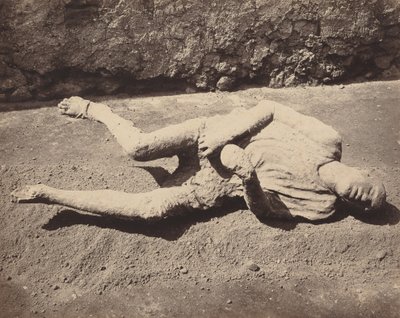 Mänsklig avgjutning, Pompeji,1873 (foto) av Giorgio Sommer