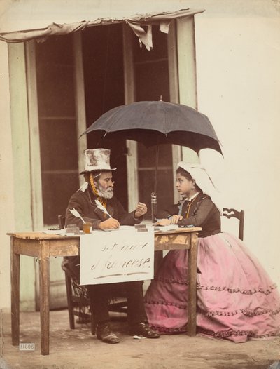 Offentlig författare, Neapel,1865-1870 (foto) av Giorgio Sommer