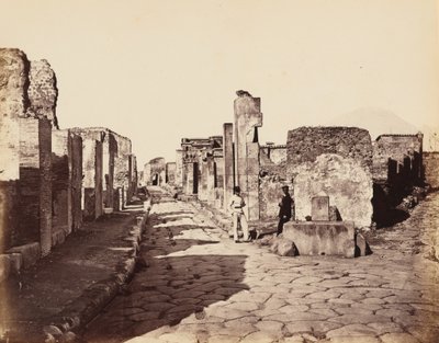 Strada di Sallustio, Pompei (Gatan Sallustio, Pompeji),ca. 1870 (foto) av Giorgio Sommer