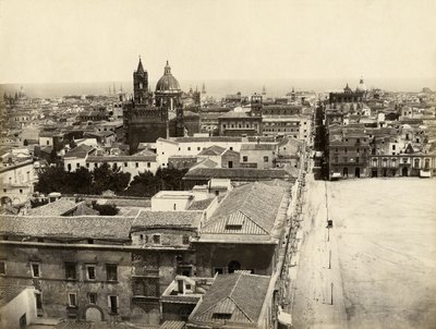 Utsikt över Palermo från Porta Nuova, Sicilien, Italien, fotografi av Giorgio Sommer av Giorgio Sommer