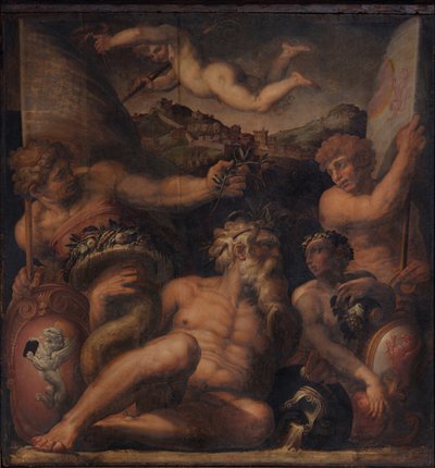 Allegori över Cortona och Montepulciano, 1563-1565 av Giorgio Vasari