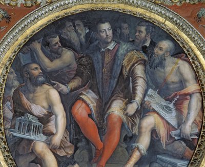 Cosimo I och hans konstnärer, från Sala di Cosimo I (se även 274610) av Giorgio Vasari