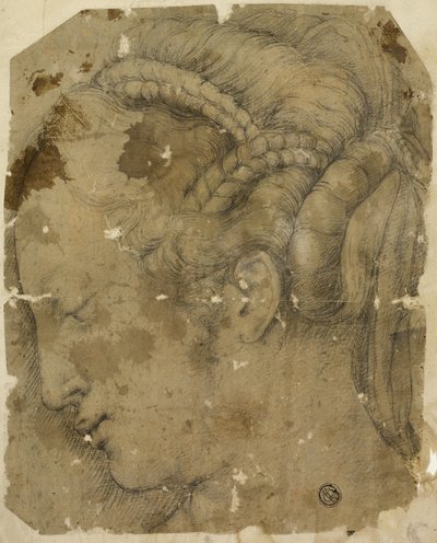 Kvinnligt huvud i profil till vänster av Giorgio Vasari