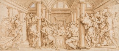 Esters och Ahasveros bröllopsfest av Giorgio Vasari