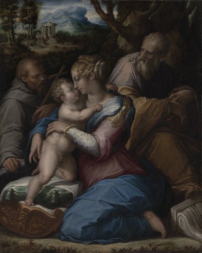 Den heliga familjen med Sankt Franciskus av Giorgio Vasari