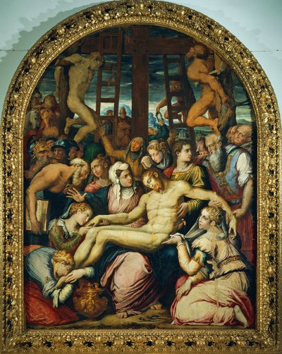 Klagosång över den döde Kristus avsatt från korset, av Giorgio Vasari (1511-1574), olja på panel, 295x222 cm. av Giorgio Vasari