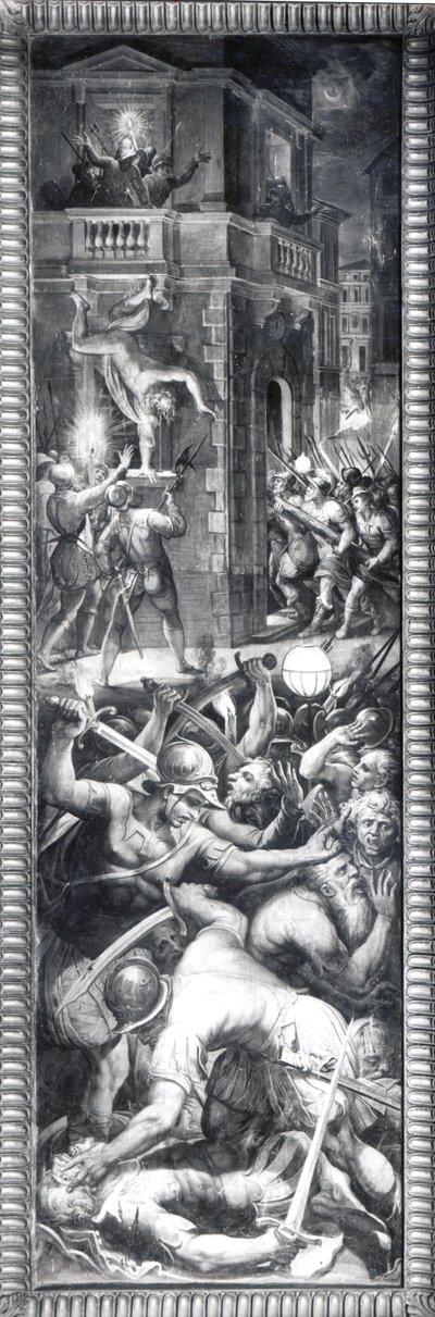 Massaker av Coligny och hugenotterna, 1573 av Giorgio Vasari