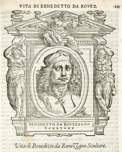 Milano, Biblioteca Braidense, Vite de piv excellent, Giorgio Vasari 1568, Benedetto da Rovezzano av Giorgio Vasari