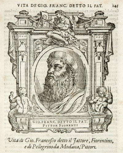 Milano, Biblioteca Braidense, Vite de piv excellent, Giorgio Vasari 1568, Giovan Francesco Penni kallad Il Fattore av Giorgio Vasari