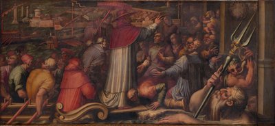 Påven Eugene IV går av vid Leghorn för att ta sin tillflykt till Florens, 1563-1565 av Giorgio Vasari