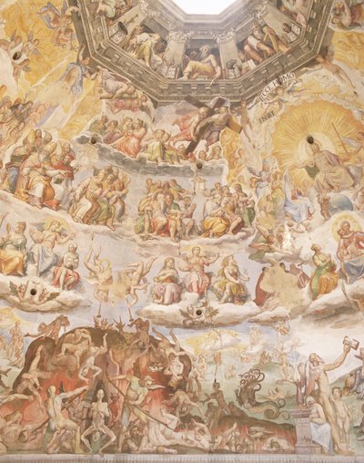 Den sista domen, detalj från Domkyrkans kupol, 1572-79 av Giorgio Vasari