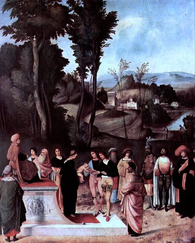 Engelska: Moses genomgår eldprov av Giorgione