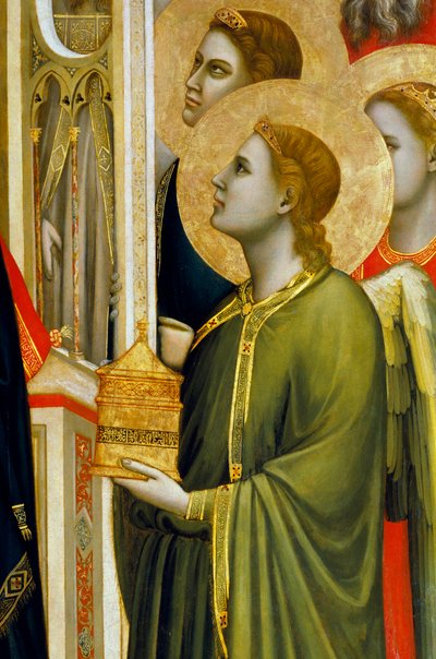 Engel mit Opfergabe, aus der Madonna di Ognissanti von Giotto (c.1266-1337)