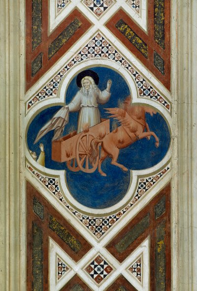 Elia tas till himlen, Detalj från Kristi liv och lidande, av Giotto av Giotto (c.1266 1337)
