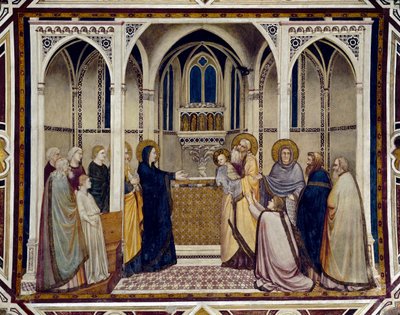 Presentation vid templet (fresk av Giotto (c.1266 1337)