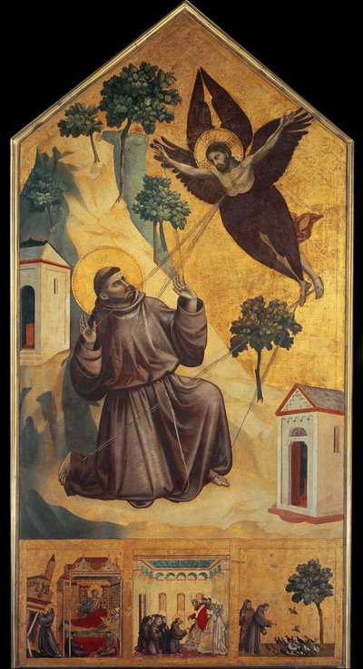 Franciskus Stigmata - Tempera på trä, c.1295-1300 av Giotto (c.1266 1337)