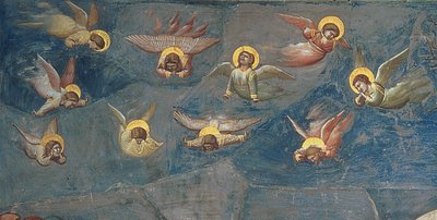 Detalj av putti från The Lamentation of Christ, c.1305 av Giotto di Bondone