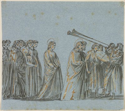 Bröllopsprocession av Maria och Josef av Giotto di Bondone