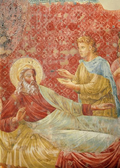Isaac avvisar Esau, detalj av Isaac och Esau, ca 1288 (detalj av 350996) av Giotto di Bondone