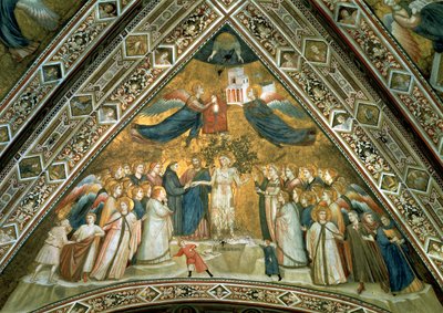 Franciskus mystiska äktenskap med helig fattigdom av Giotto di Bondone school of Giotto di Bondone school of