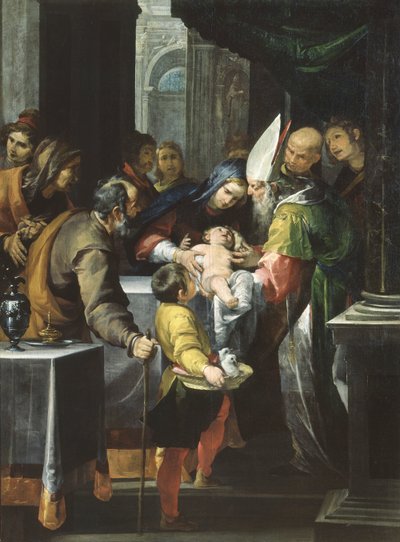 Presentationen i templet, ca 1630 (olja på duk) av Giovacchino Assereto