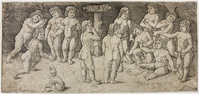 Tolv Cupids som spelar av Giovan Pietro Birago