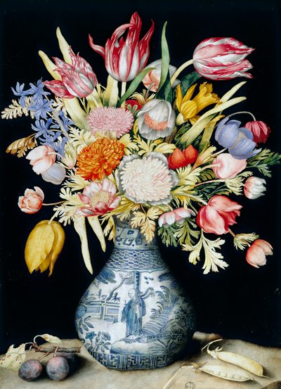 Kinesisk porslinsvas med blommor (akvarell) av Giovanna Garzoni