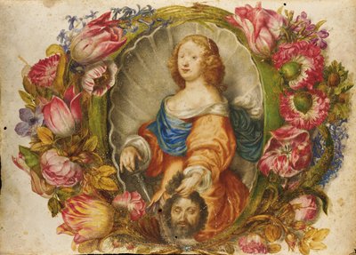 Porträtt av storhertiginnan Vittoria della Rovere som Judith av Giovanna Garzoni