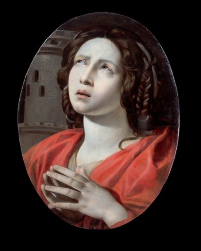 saint barbara av Giovanni-Battista Caracciolo