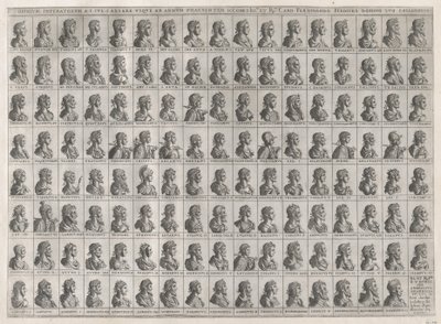 Mirror of Roman Magnificence: Porträtt av kejsarna från Julius Caesar till Rudolf II..., 1582. av Giovanni Ambrogio Brambilla