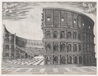 Mirror of Roman Magnificence: Colosseum, 1581., 1581. av Giovanni Ambrogio Brambilla