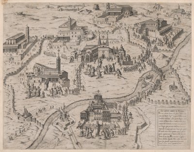 Mirror of Roman Magnificence: De sju kyrkorna i Rom Le Sette Chiese di Roma, 1575., 1575. av Giovanni Ambrogio Brambilla.
