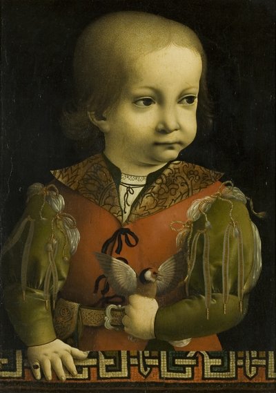 Francesco Sforza som ett barn (olja på duk) av Giovanni Ambrogio de Predis