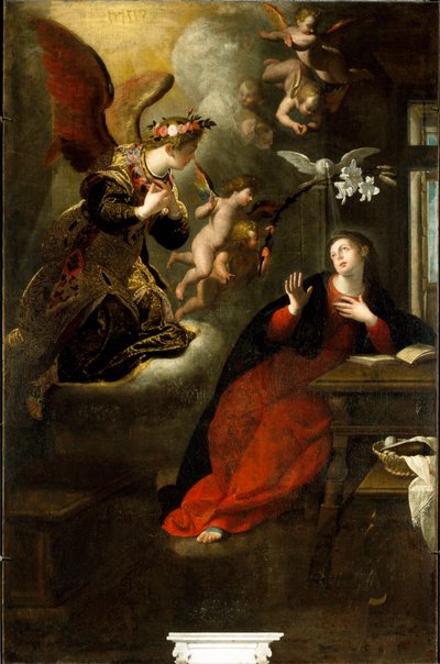Bebådelsemålning av Giovanni Andrea Ansaldo av Giovanni Andrea Ansaldo