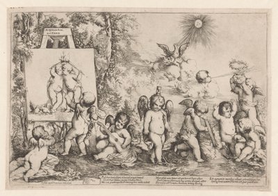 Allegori med putti av Giovanni Andrea Podesta