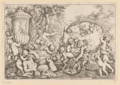 Bacchanal träffade Silenus av Giovanni Andrea Podesta