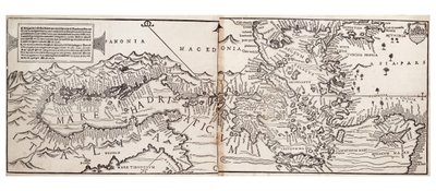 Vavassore-karta över Medelhavet, tros vara den tidigaste bevarade tryckta kartan av Giovanni Andrea Vavassore