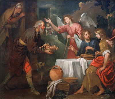 Abraham och de tre änglarna av Giovanni Andrea di Ferrari