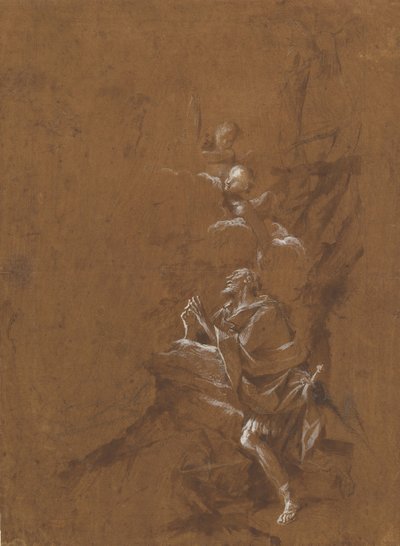 The Vision of Saint William of Aquitaine., sent 1650-tal. av Giovanni Angelo Canini