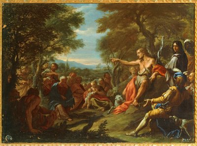 Saint John predikande (målning) av Giovanni Antonio Bazzi Sodoma