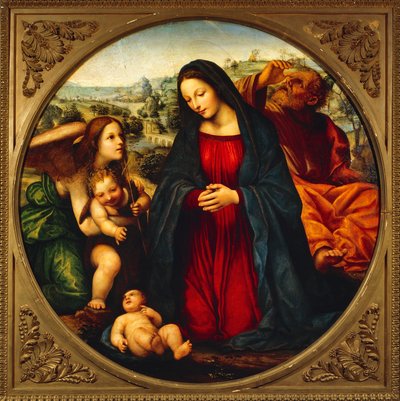Den heliga familjen, av Giovanni Antonio Bazzi, känd som Sodom (1477-1549) av Giovanni Antonio Bazzi Sodoma