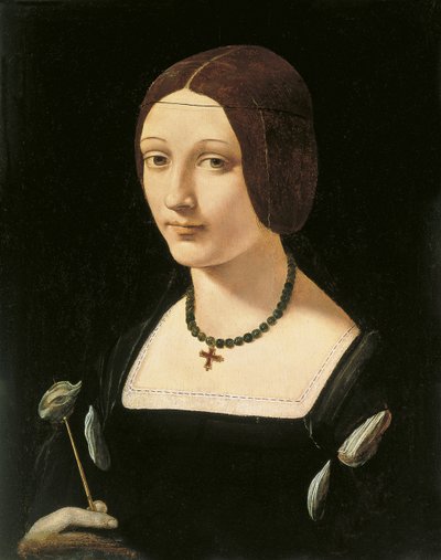 Porträtt av en dam som Saint Lucy av Giovanni Antonio Boltraffio